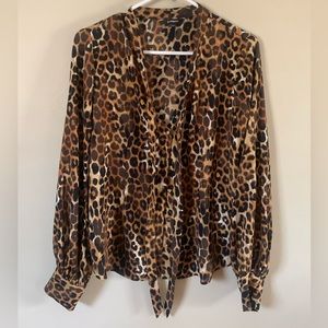 ¡SOLD! Express Faux Tie Shirt